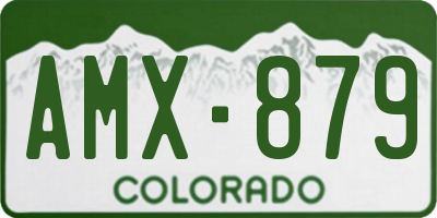 CO license plate AMX879