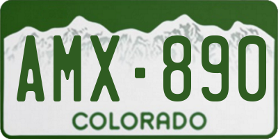CO license plate AMX890
