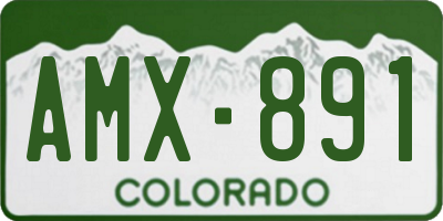 CO license plate AMX891