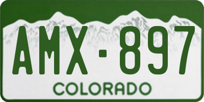 CO license plate AMX897