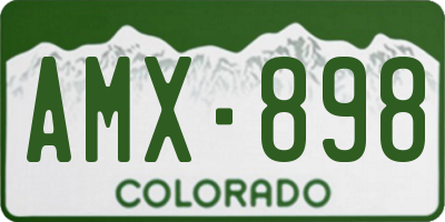 CO license plate AMX898