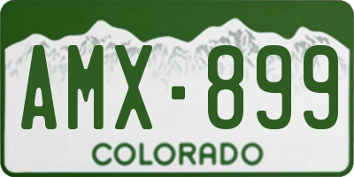 CO license plate AMX899