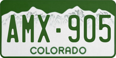CO license plate AMX905