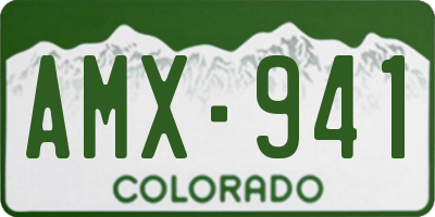 CO license plate AMX941