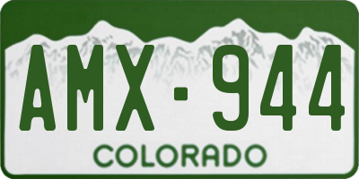 CO license plate AMX944