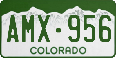 CO license plate AMX956