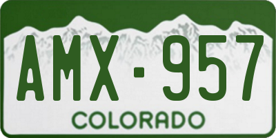 CO license plate AMX957