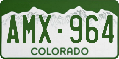 CO license plate AMX964