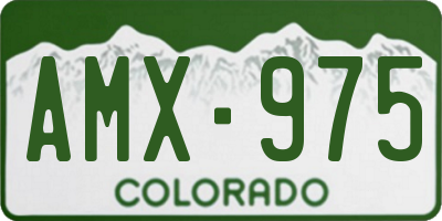 CO license plate AMX975