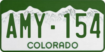 CO license plate AMY154