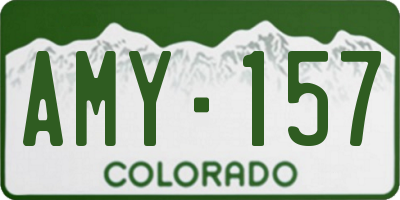 CO license plate AMY157