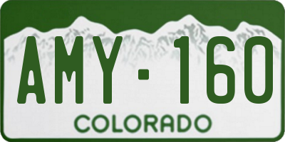 CO license plate AMY160