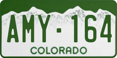 CO license plate AMY164