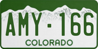 CO license plate AMY166