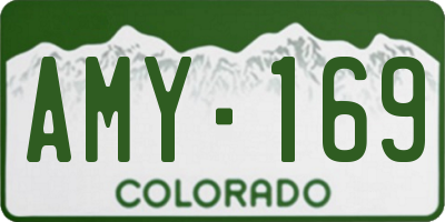 CO license plate AMY169