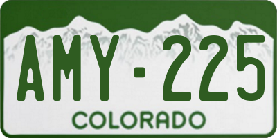 CO license plate AMY225