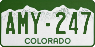 CO license plate AMY247