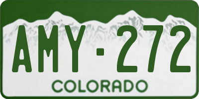 CO license plate AMY272