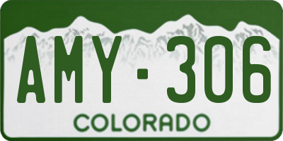 CO license plate AMY306