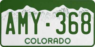 CO license plate AMY368