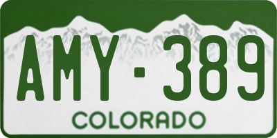 CO license plate AMY389