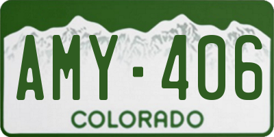 CO license plate AMY406