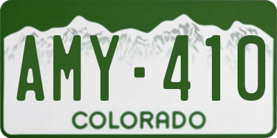 CO license plate AMY410