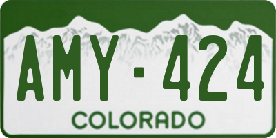 CO license plate AMY424