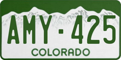 CO license plate AMY425