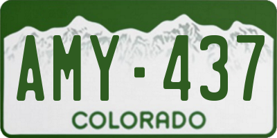CO license plate AMY437