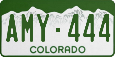 CO license plate AMY444