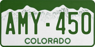 CO license plate AMY450