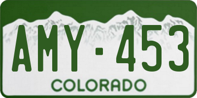 CO license plate AMY453