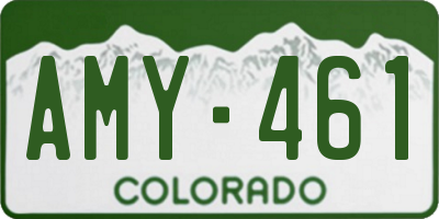 CO license plate AMY461