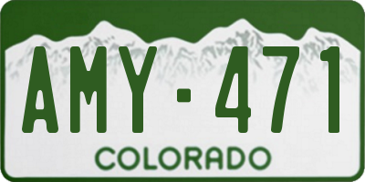 CO license plate AMY471