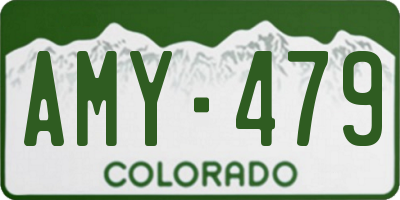 CO license plate AMY479