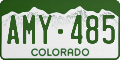 CO license plate AMY485