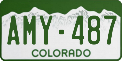 CO license plate AMY487