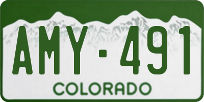 CO license plate AMY491