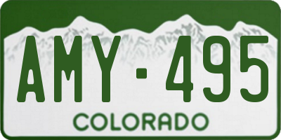 CO license plate AMY495