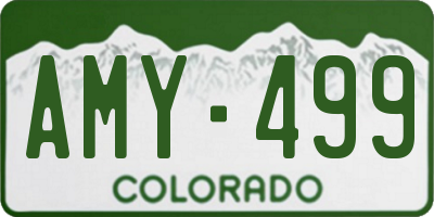 CO license plate AMY499