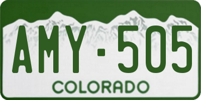 CO license plate AMY505