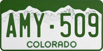 CO license plate AMY509