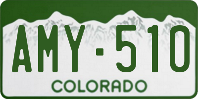 CO license plate AMY510