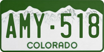 CO license plate AMY518