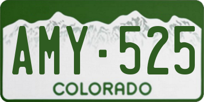 CO license plate AMY525