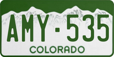 CO license plate AMY535
