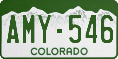 CO license plate AMY546