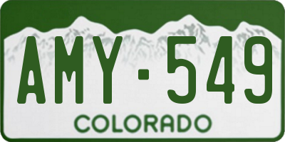 CO license plate AMY549