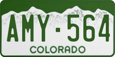CO license plate AMY564